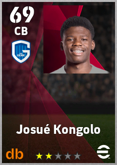 Josué Kongolo — CB, OVR 69, MAX 69