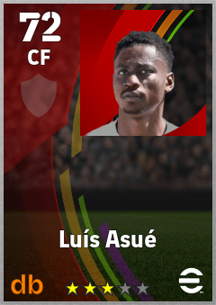Luís Asué — CF, OVR 72, MAX 72