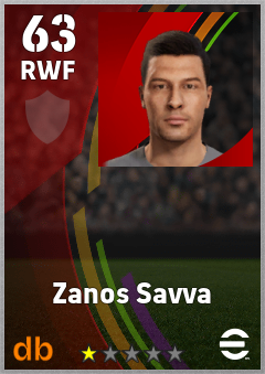 Zanos Savva — RWF, OVR 63, MAX 63