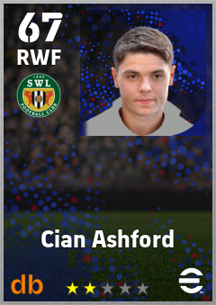 Cian Ashford — RWF, OVR 67, MAX 67
