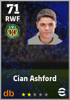 Cian Ashford — RWF, OVR 71, MAX 71