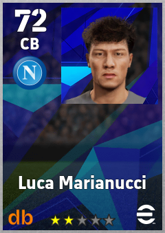 Luca Marianucci — CB, OVR 72, MAX 72