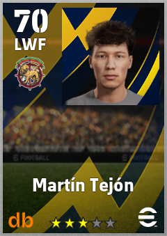 Martín Tejón — LWF, OVR 70, MAX 70
