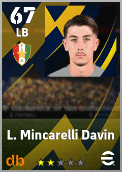 L. Mincarelli Davin — LB, OVR 67, MAX 67