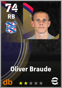 Oliver Braude — RB, OVR 74, MAX 74