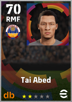 Tai Abed — RMF, OVR 70, MAX 70