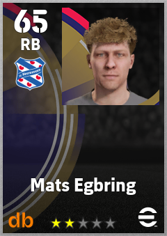 Mats Egbring — RB, OVR 65, MAX 65
