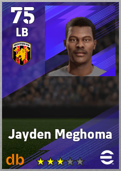 Jayden Meghoma — LB, OVR 75, MAX 75