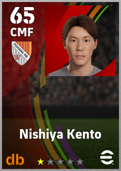 Nishiya Kento eFootball player card