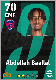 Abdellah Baallal — CMF, OVR 70, MAX 70