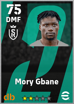 Mory Gbane — DMF, OVR 75, MAX 75