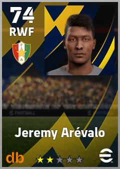 Jeremy Arévalo — RWF, OVR 74, MAX 74