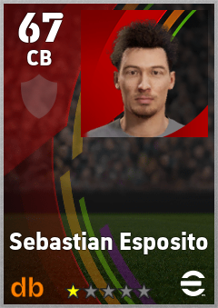 Sebastian Esposito — CB, OVR 67, MAX 67