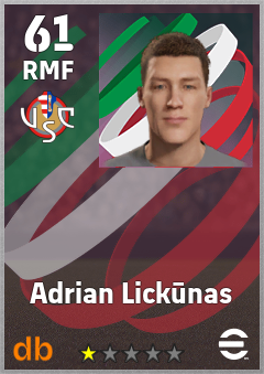 Adrian Lickūnas — RMF, OVR 61, MAX 61