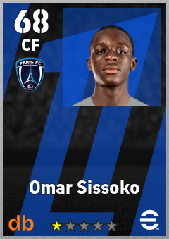 Omar Sissoko — CF, OVR 68, MAX 68