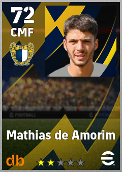 Mathias de Amorim — CMF, OVR 72, MAX 72