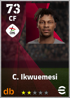 C. Ikwuemesi — CF, OVR 73, MAX 73