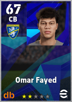 Omar Fayed — CB, OVR 67, MAX 67