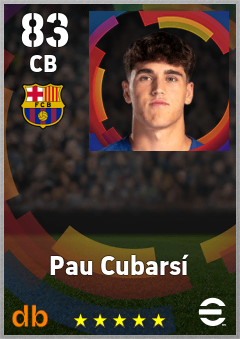 Pau Cubarsí — CB, OVR 83, MAX 83