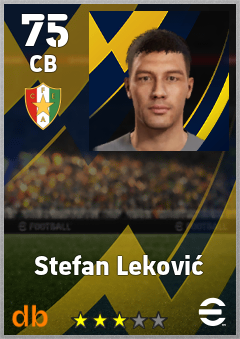 Stefan Leković — CB, OVR 75, MAX 75
