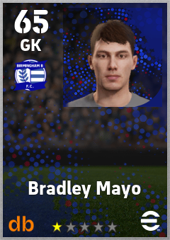 Bradley Mayo — GK, OVR 65, MAX 65