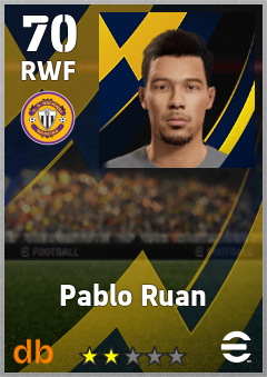 Pablo Ruan — RWF, OVR 70, MAX 70