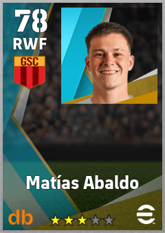 Matías Abaldo — RWF, OVR 78, MAX 78