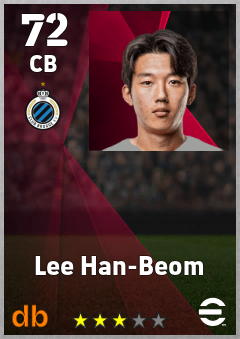 Lee Han-Beom — CB, OVR 72, MAX 72