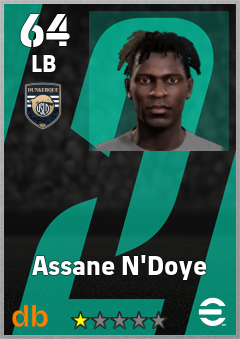 Assane N'Doye — LB, OVR 64, MAX 64