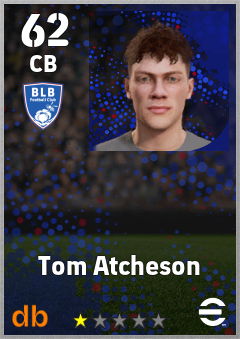 Tom Atcheson — CB, OVR 62, MAX 62
