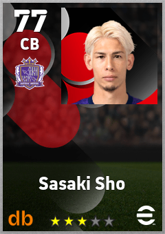 Sasaki Sho — CB, OVR 77, MAX 77