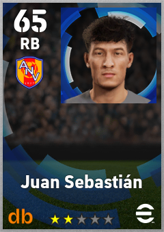 Juan Sebastián — RB, OVR 65, MAX 65