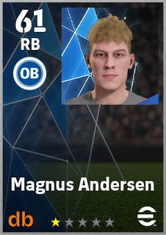 Magnus Andersen — RB, OVR 61, MAX 61