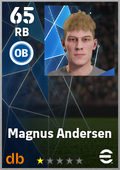 Magnus Andersen — RB, OVR 65, MAX 65