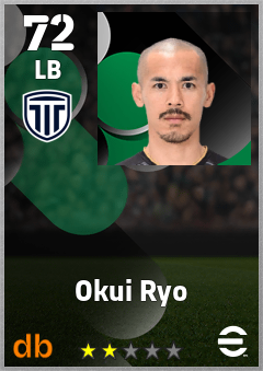 Okui Ryo — LB, OVR 72, MAX 72