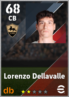 Lorenzo Dellavalle — CB, OVR 68, MAX 68