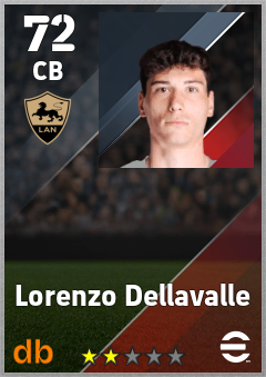 Lorenzo Dellavalle — CB, OVR 72, MAX 72