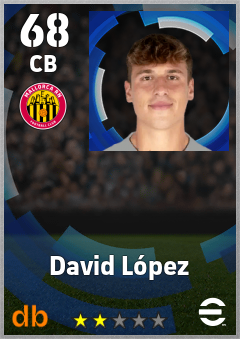 David López — CB, OVR 68, MAX 68