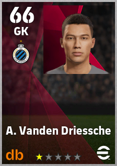 A. Vanden Driessche — GK, OVR 66, MAX 66