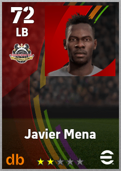 Javier Mena — LB, OVR 72, MAX 72