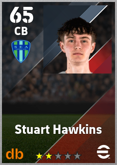 Stuart Hawkins — CB, OVR 65, MAX 65