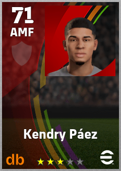Kendry Páez eFootball player card