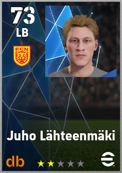 Juho Lähteenmäki — LB, OVR 73, MAX 73