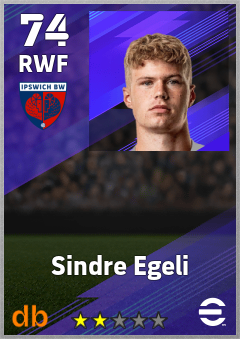Sindre Egeli — RWF, OVR 74, MAX 74