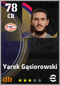 Yarek Gąsiorowski — CB, OVR 78, MAX 78