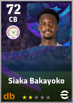 Siaka Bakayoko — CB, OVR 72, MAX 72