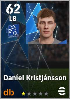 Daníel Kristjánsson — LB, OVR 62, MAX 62