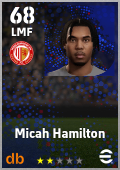 Micah Hamilton — LMF, OVR 68, MAX 68