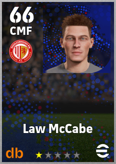 Law McCabe — CMF, OVR 66, MAX 66