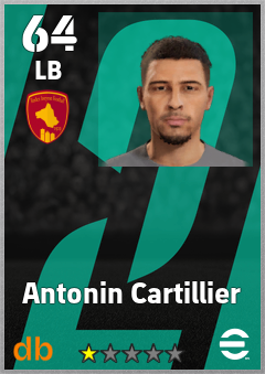 Antonin Cartillier — LB, OVR 64, MAX 64